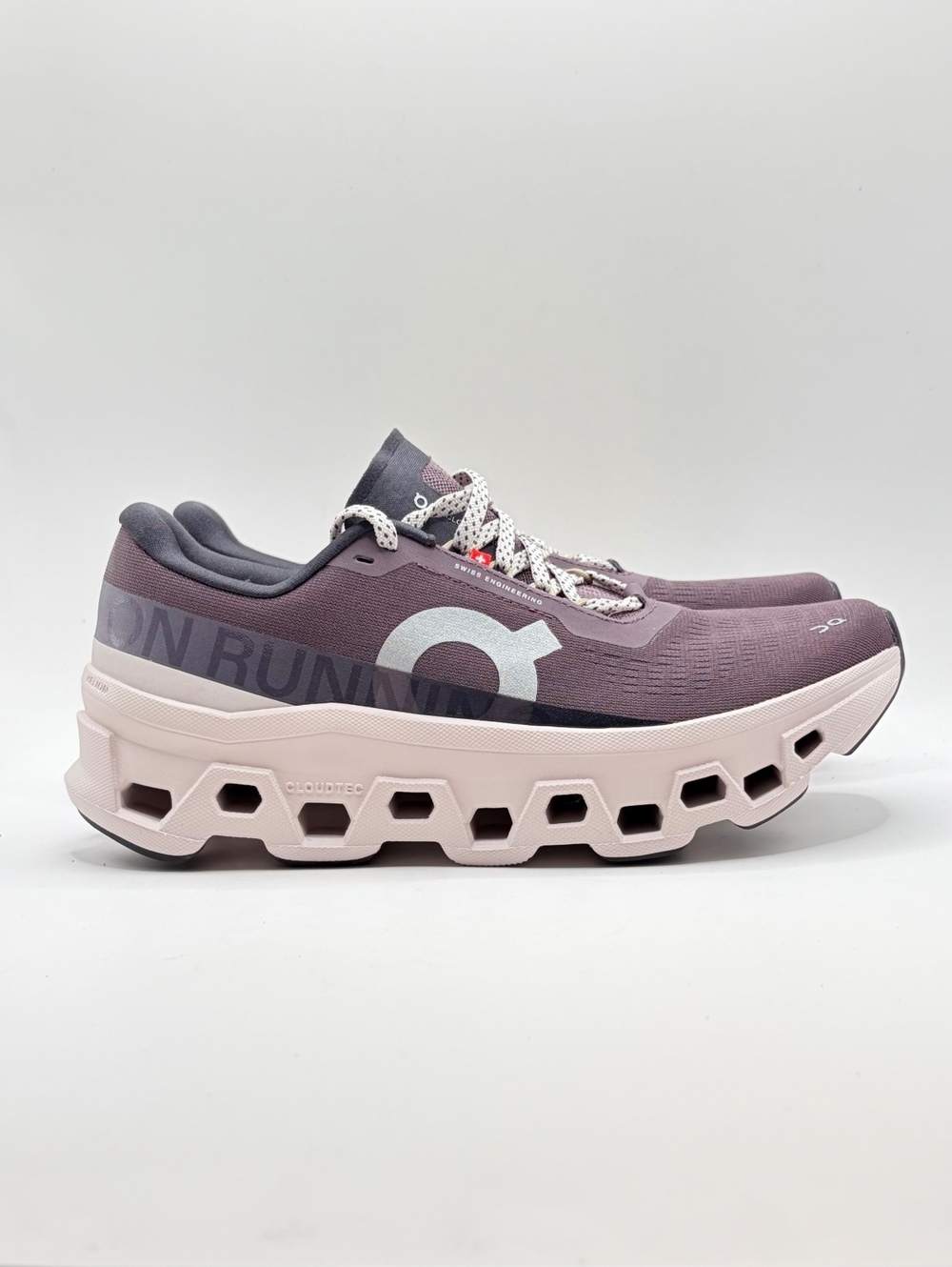 On Cloudmonster 1 Running Shoes Women's US 7 Gobi/Lilly Purple Pink Chunky Sole